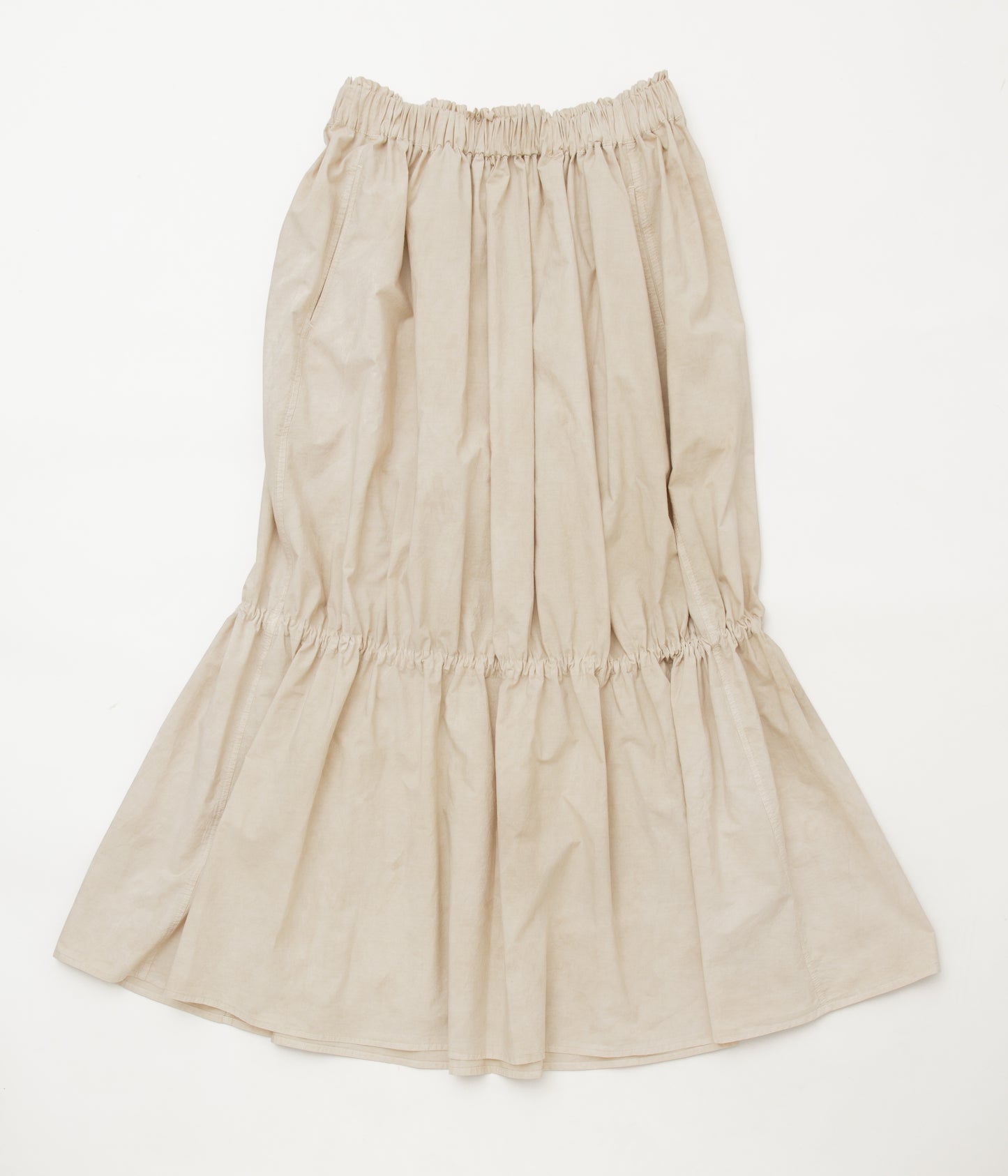 NOMAT ''SHIRRING SKIRT'' (BEIGE)