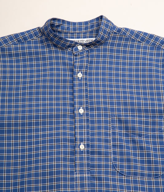 INDIVIDUALIZED SHIRTS×MAIDENS SHOP "SUPER 130'S WOOL PO GRANDPA SHIRT" (BLUE CHECK)