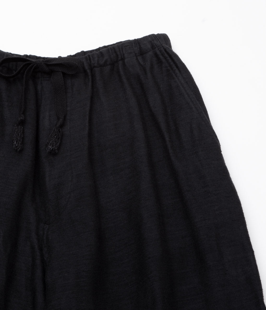 COMOLI ''Brushed Linen Drawstring Pants'' (BLACK)