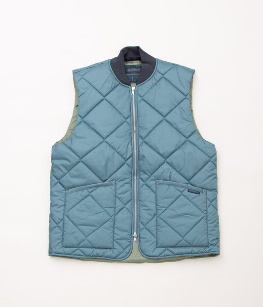 LAVENHAM "BIG QUILT BOMBER GILET MENS"(P88_TAPESTRY BLUE)