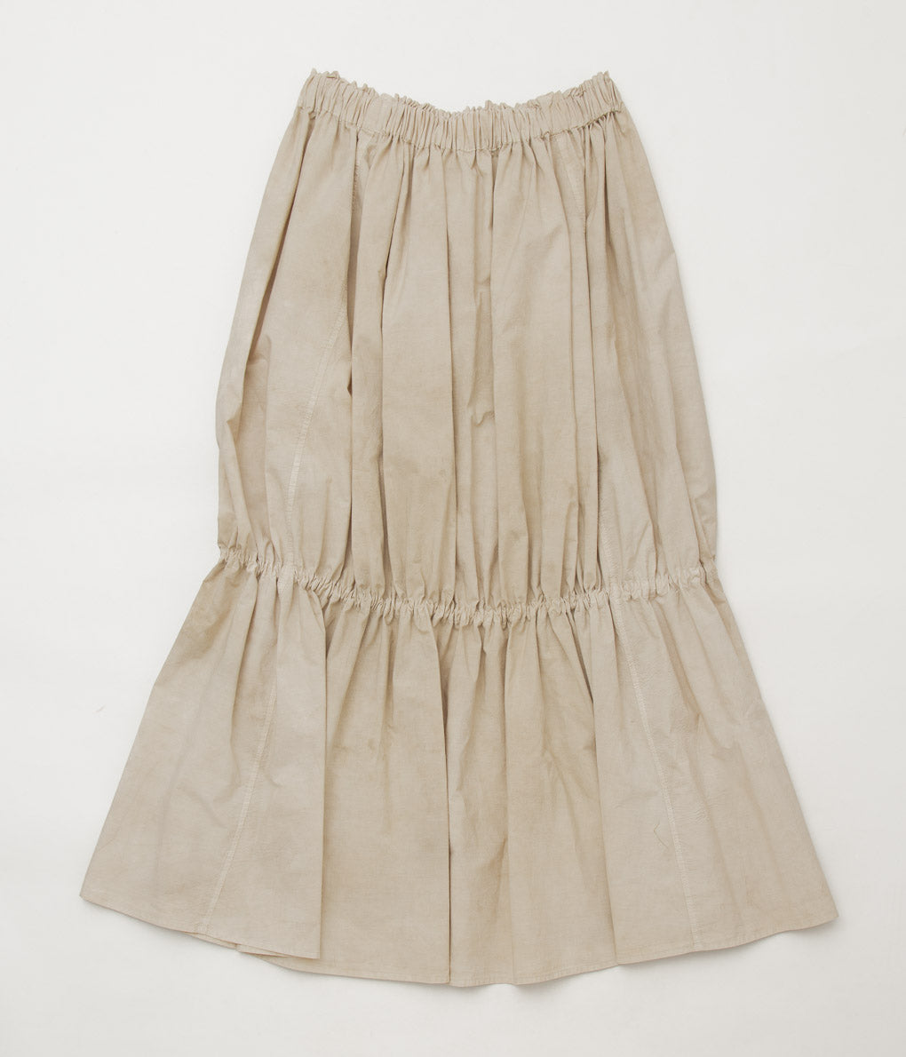 NOMAT "SHIRRING SKIRT" (BEIGE)