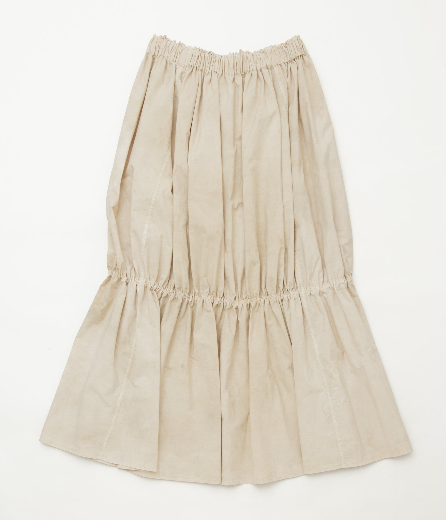 NOMAT ''SHIRRING SKIRT'' (BEIGE)