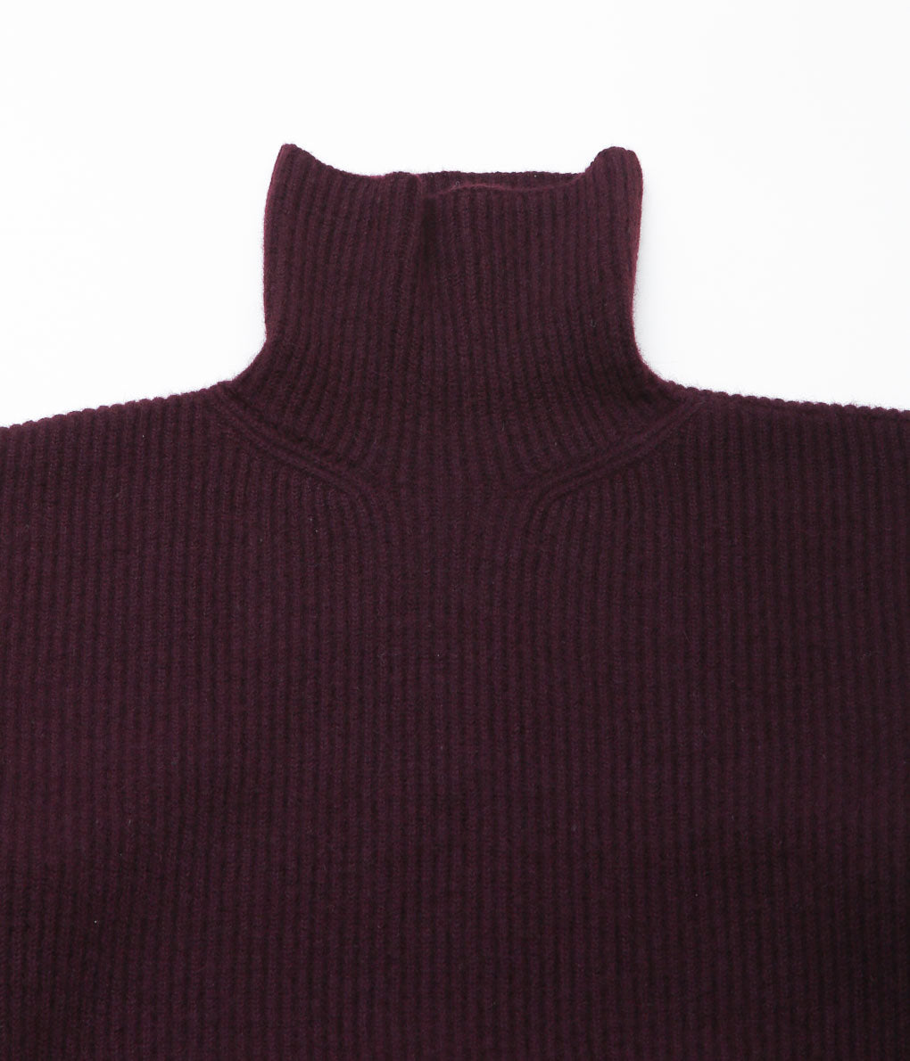 SEYA. ''TURTLE NECK CLOUD SWEATER'' (MULBERRY)