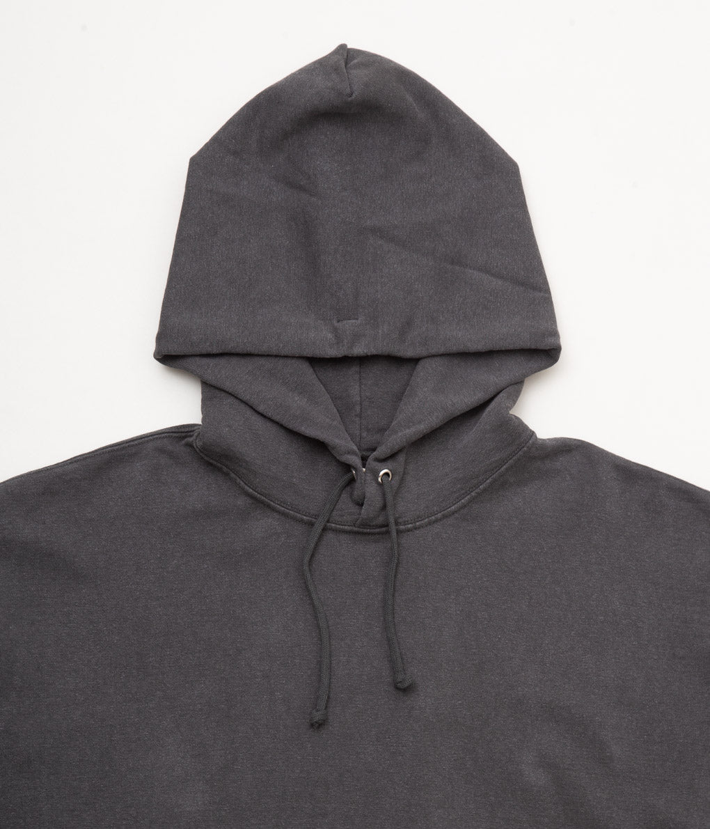 EVAN KINORI"HOODED SWEATSHIRT-ORGANIC COTTON/HEMP FLEECE"(SLATE)