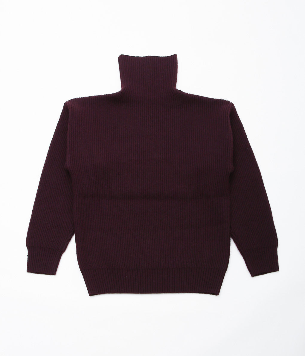 SEYA. ''TURTLE NECK CLOUD SWEATER'' (MULBERRY)