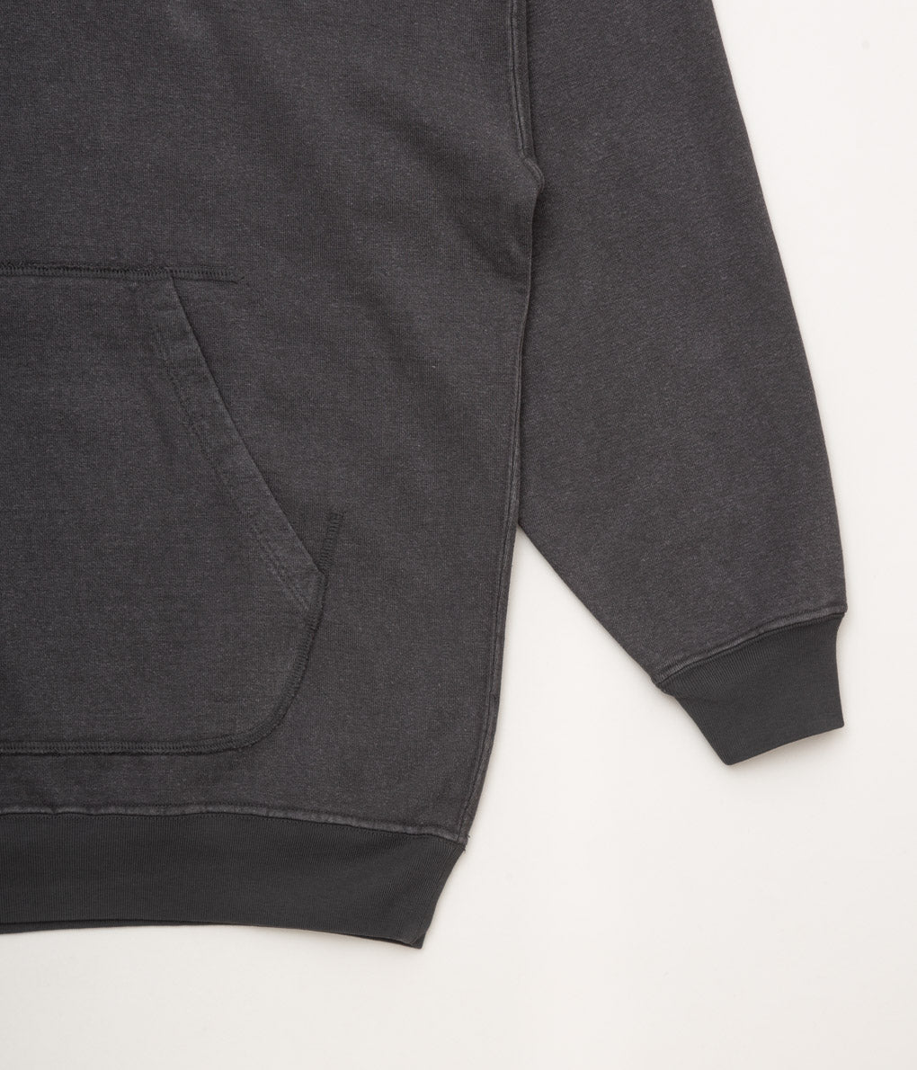 EVAN KINORI"HOODED SWEATSHIRT-ORGANIC COTTON/HEMP FLEECE"(SLATE)