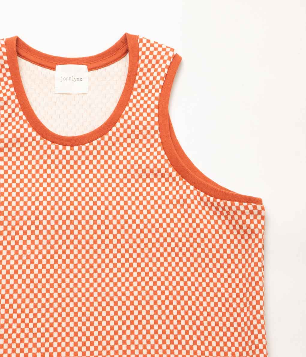 JONNLYNX ''BLOCK CHECK TANK'' (ORANGE) – THE STORE BY MAIDENS