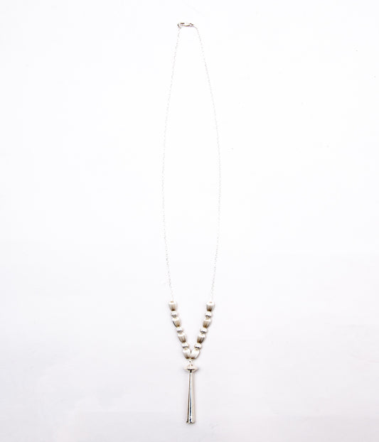 DINEH "METAL BOLO TIP NAAYIZI NECKLACE"(STERLING SILVER)