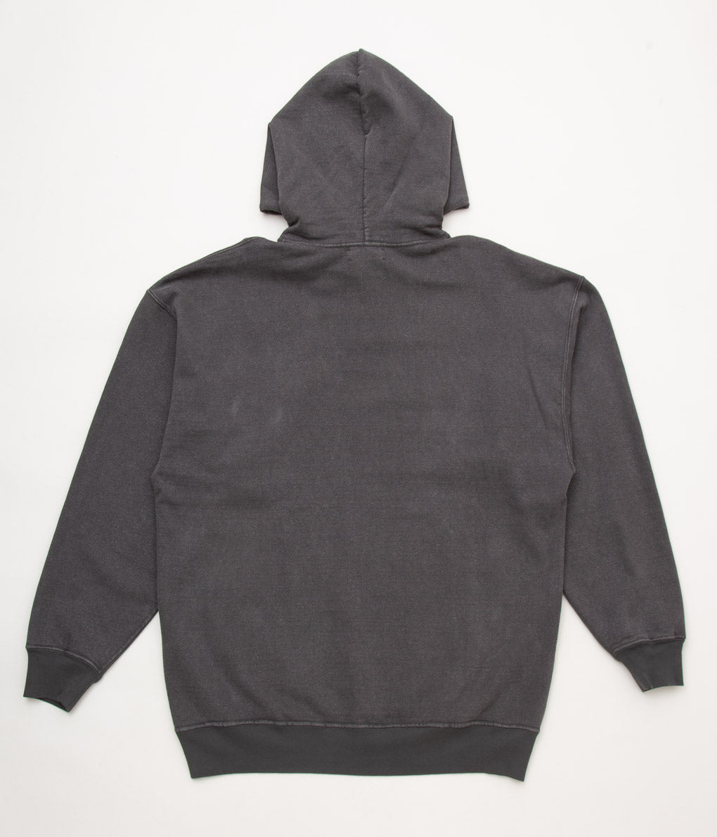 EVAN KINORI"HOODED SWEATSHIRT-ORGANIC COTTON/HEMP FLEECE"(SLATE)