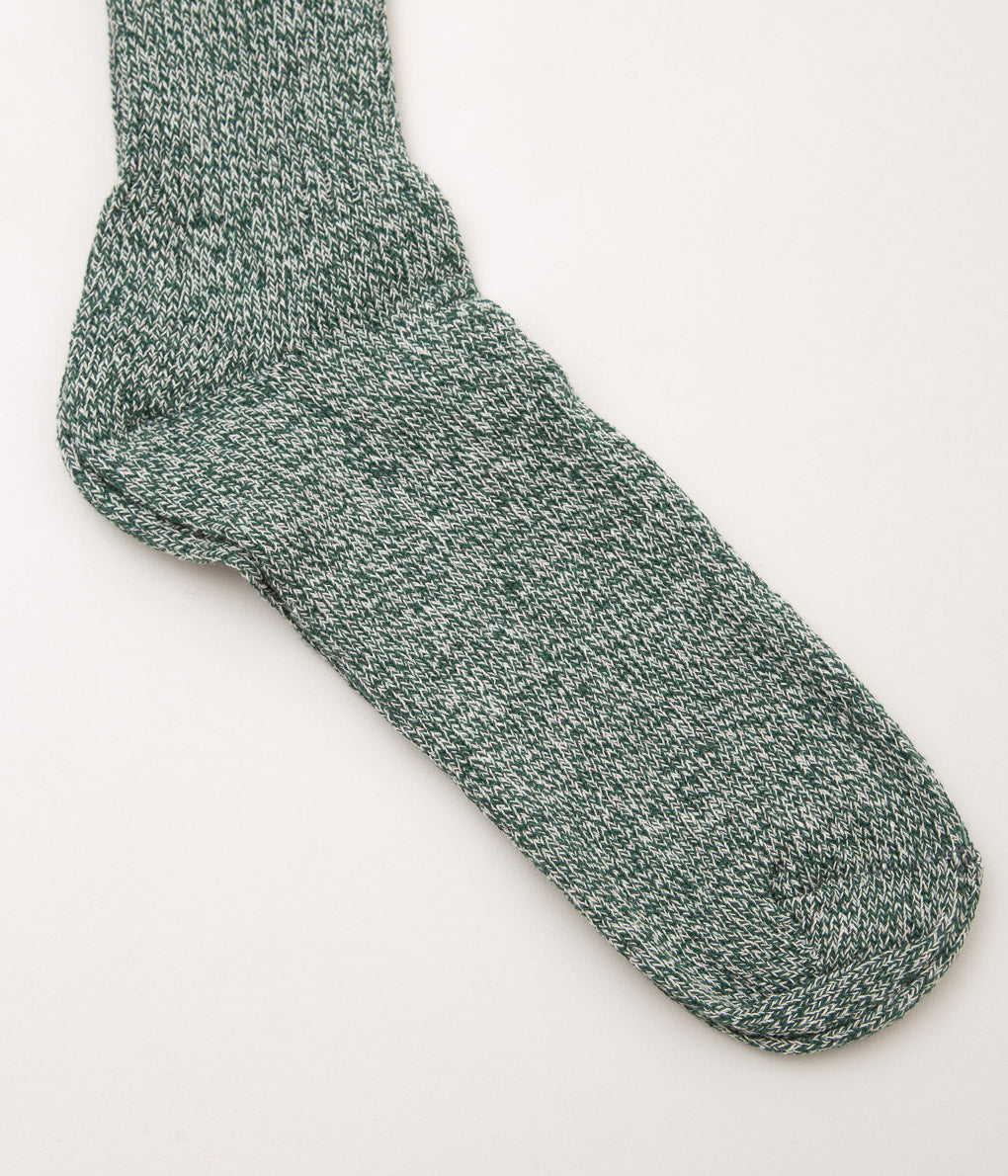 WYTHE "RECYCLED COTTON CAMP SOCKS"(EVERGREEN)