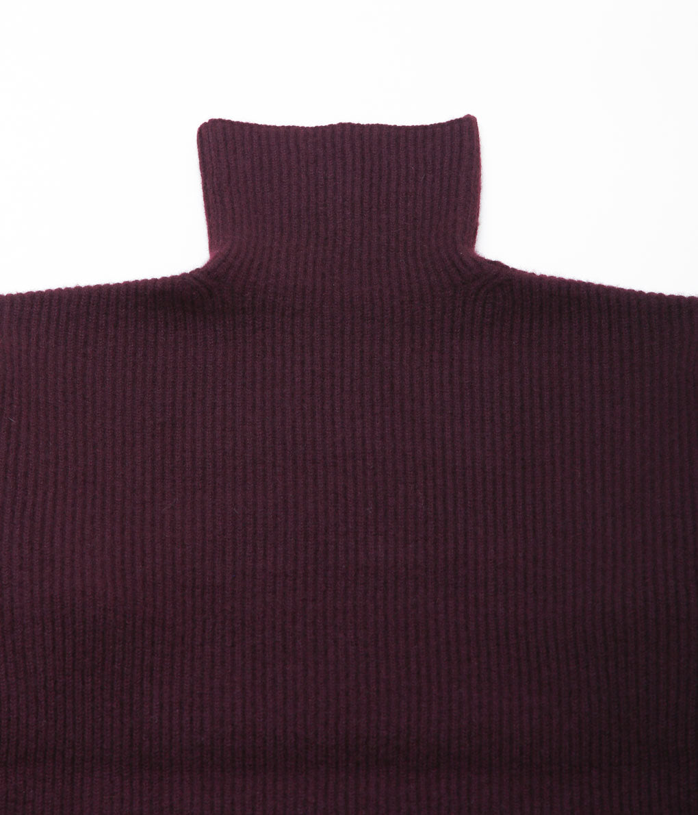 SEYA. ''TURTLE NECK CLOUD SWEATER'' (MULBERRY)