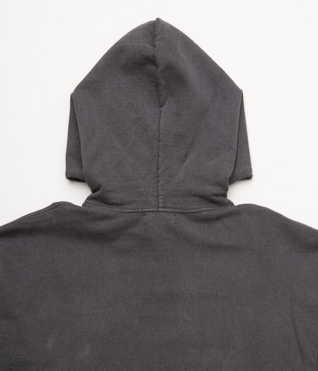 EVAN KINORI"HOODED SWEATSHIRT-ORGANIC COTTON/HEMP FLEECE"(SLATE)