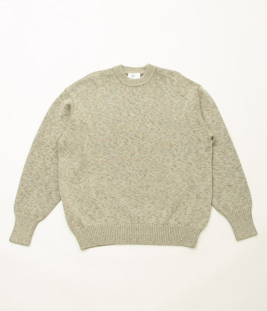 HERILL "WASHED COTTON CREW NECK"(OLIVE)