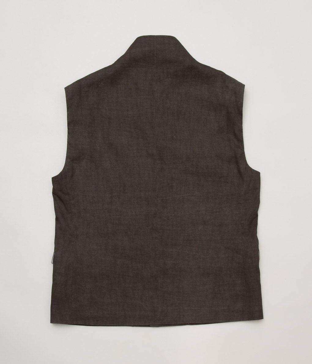 K`ANG''MENS 2 BUTTON GILET''(DARK GREY)