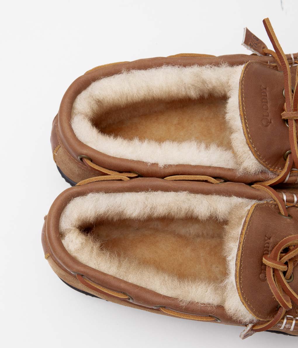 QUODDY TRAIL MOCCASIN ''HEARTH ESQ'' (CHESNUT)