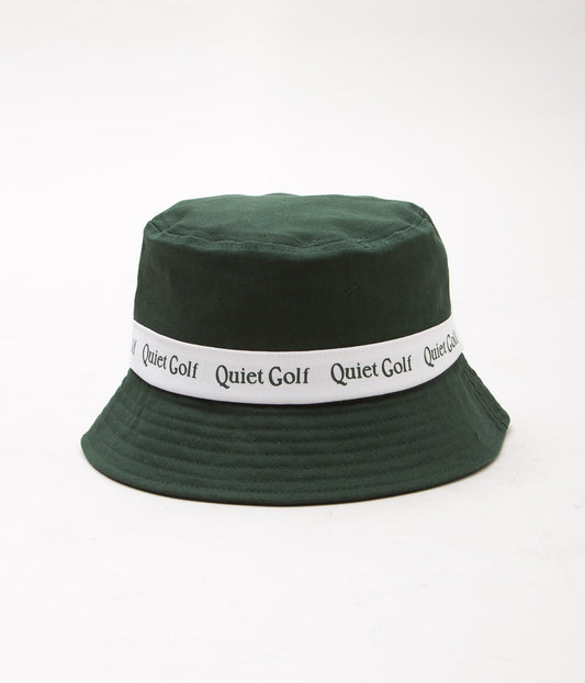 QUIET GOLF "WORDMARK BUCKET HAT"(FOREST)