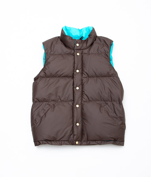 CRESCENT DOWN WORKS "ITALIAN VEST"(CHOCOLATE/EMERALD)