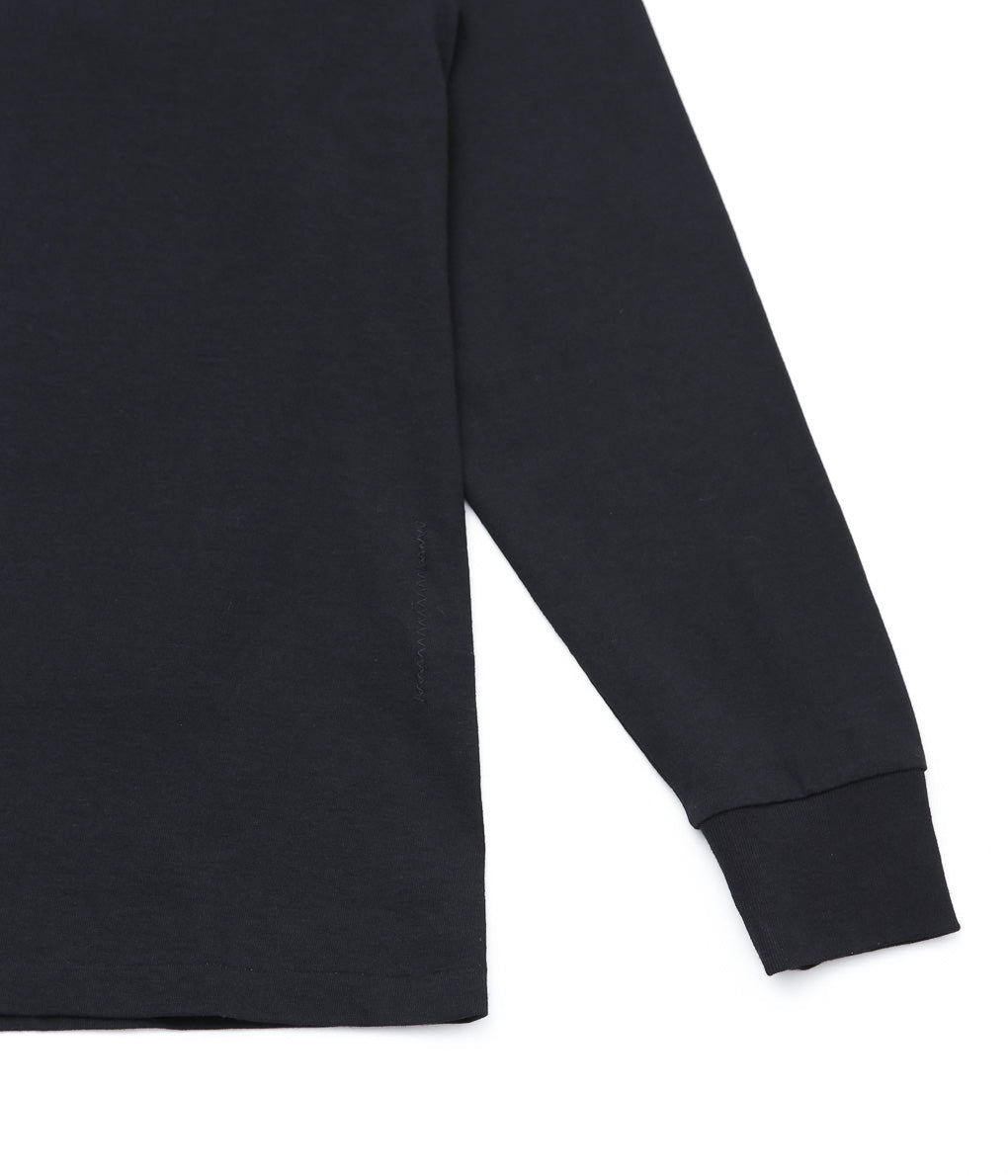 COMOLI ''Cotton jersey long sleeve T-shirt'' (BLACK)