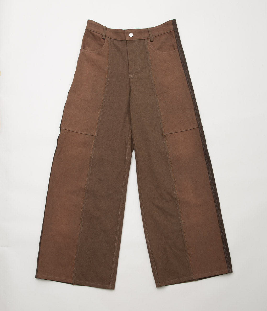 RENATA BRENHA ''CANGACO TROUSERS'' (BROWN UPCYCLED DENIM)