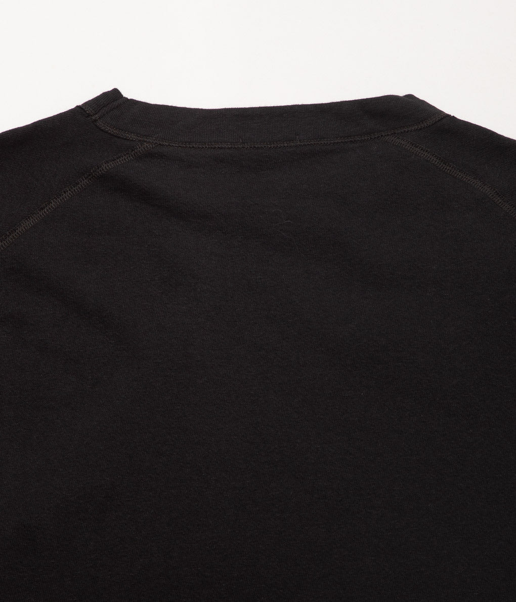 COMOLI''製品染 裏毛 クルーネック''(INK BLACK)