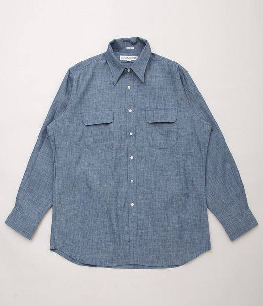INDIVIDUALIZED SHIRTS×well-made by MAIDENS SHOP "CABANA COLLAR L/S SHIRT" (CHAMBRAY)