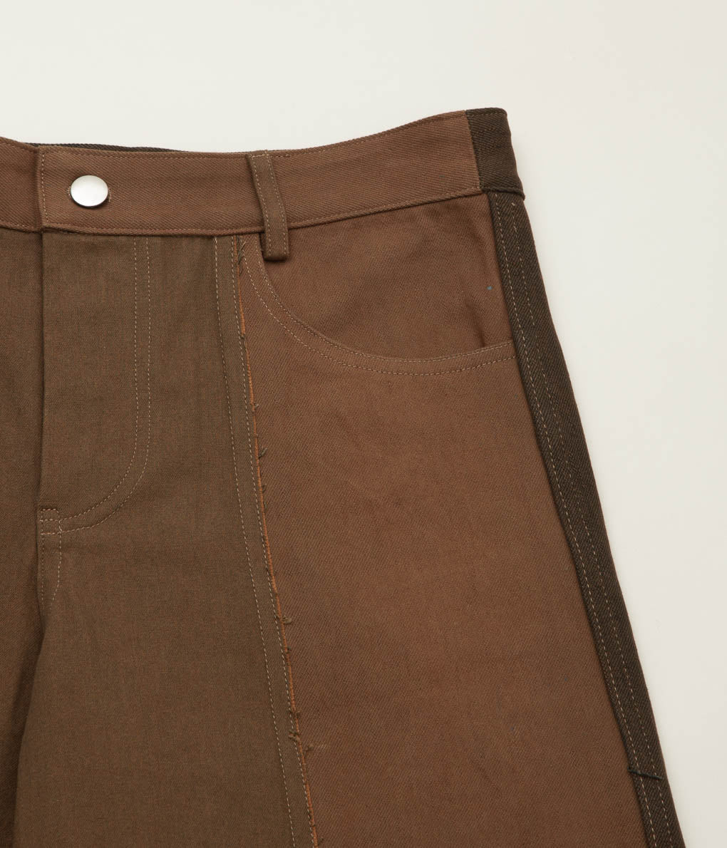 RENATA BRENHA ''CANGACO TROUSERS'' (BROWN UPCYCLED DENIM)