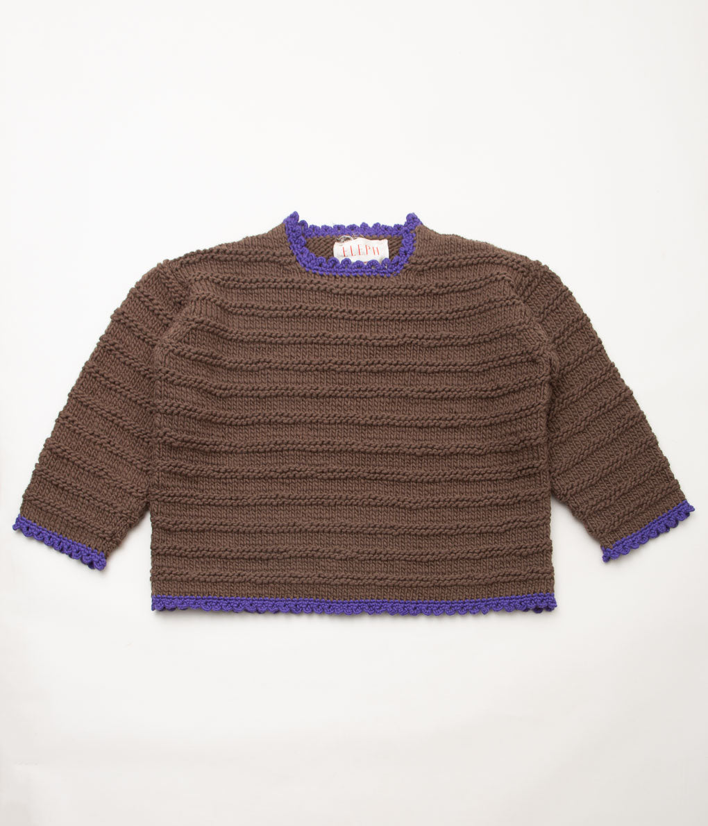 ELEPH ''RENS SWEATER HANDKNIT'' (BROWN)