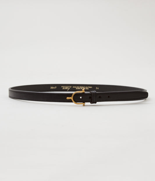 TORY LEATHER ''【2347】 EQUESTRIAN INSPIRED BELT'' (BLACK/BRASS)