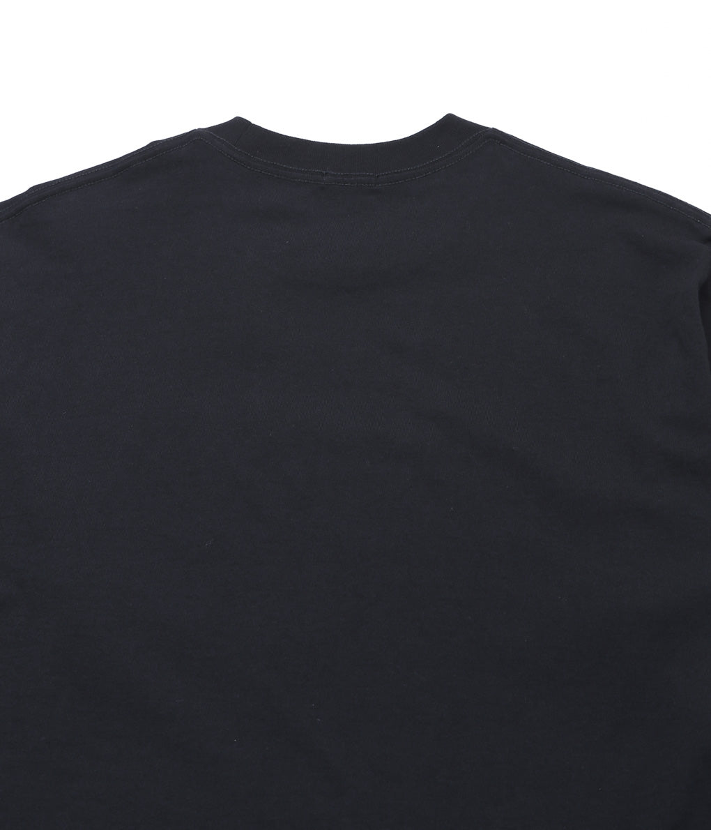 COMOLI ''Cotton jersey long sleeve T-shirt'' (BLACK)