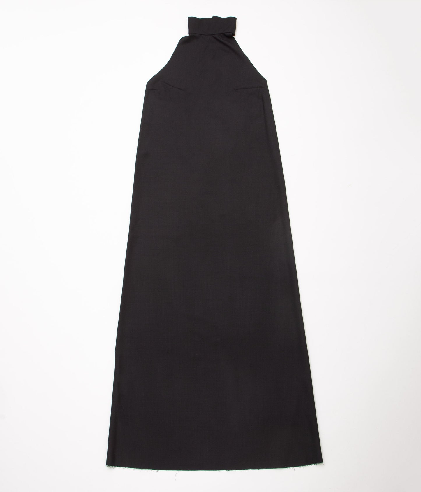 GABRIELA COLL GARMENTS "NO.36 LORO PIANA FINE WOOL HALTER DRESS"(BLACK)