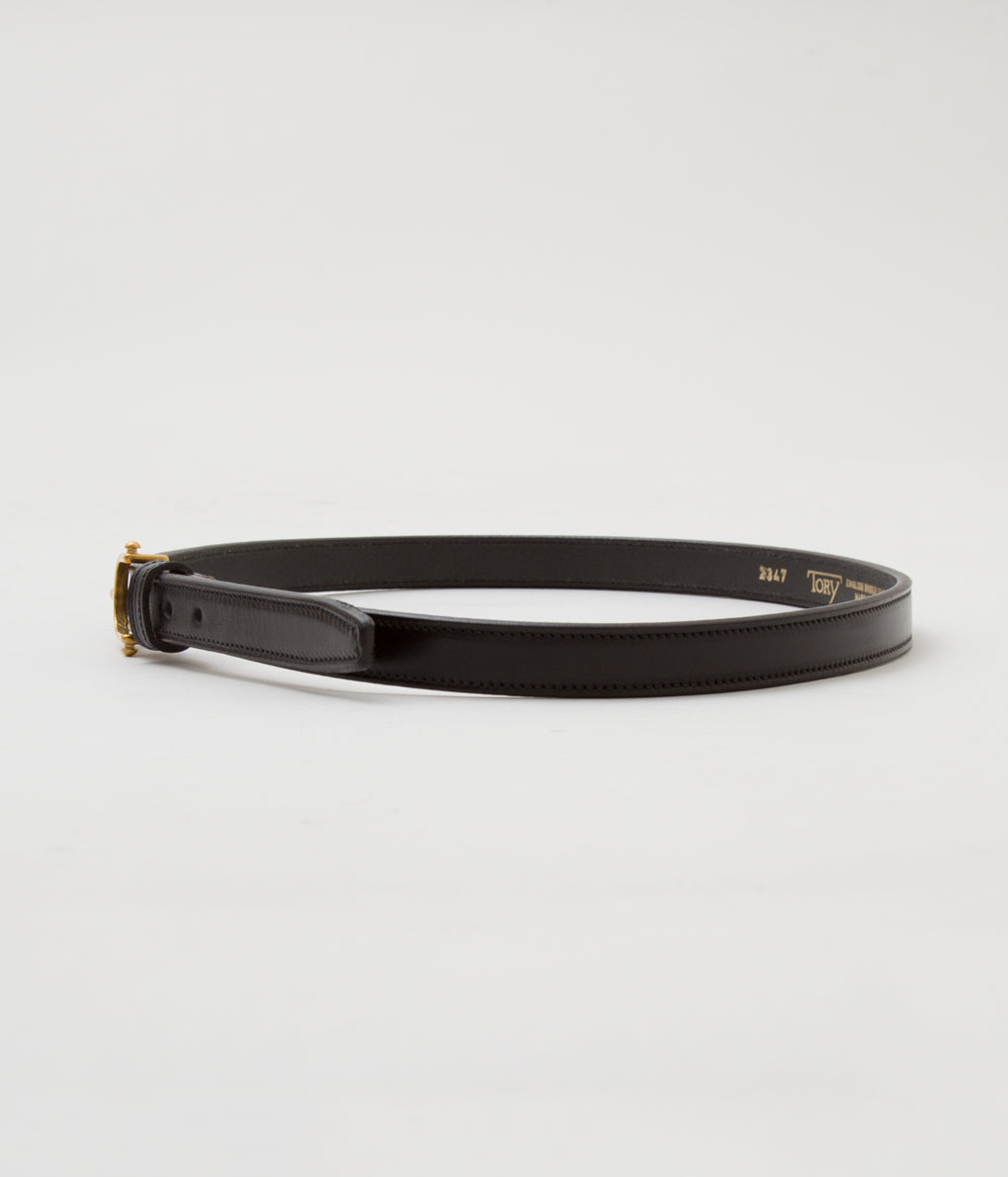 鎌*府様 TORY LEATHER 2347 BELT (BLACK/BRASS TORY LEATHER ''【2347】 EQUESTRIAN INSPIRED BELT'' (BLACK
