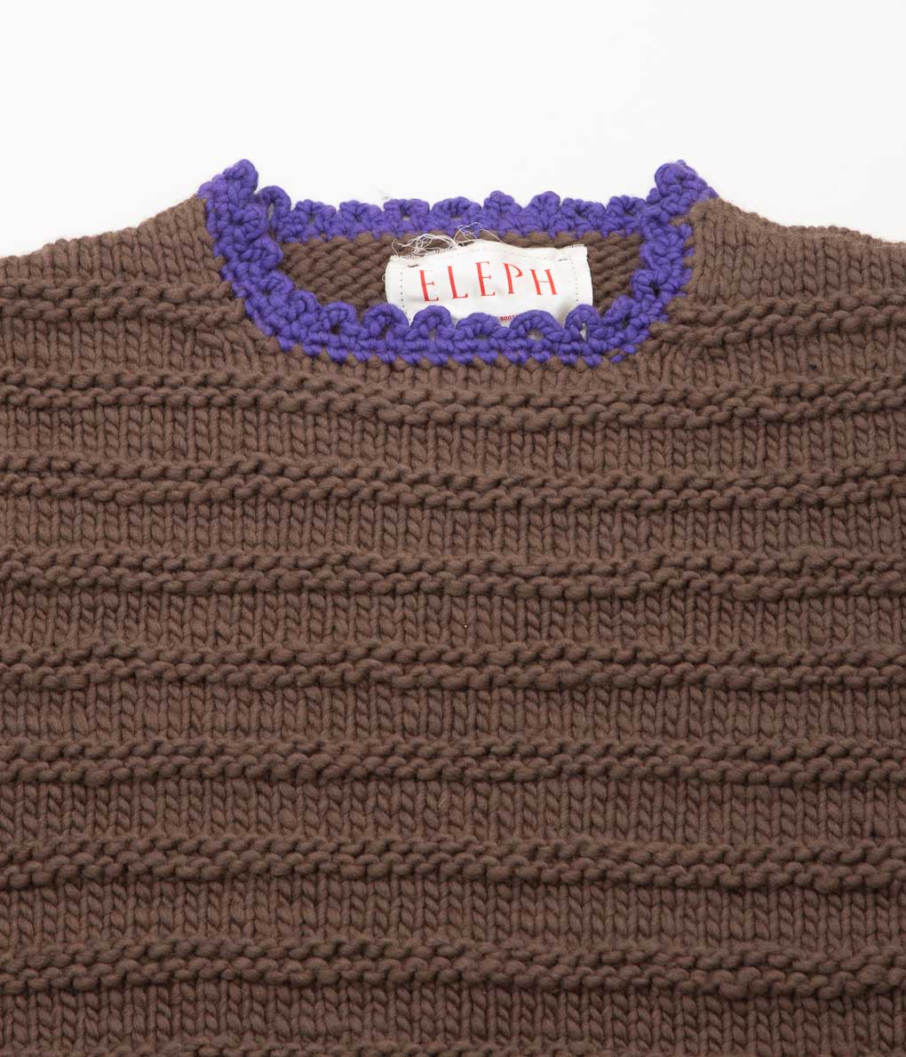 ELEPH ''RENS SWEATER HANDKNIT'' (BROWN)