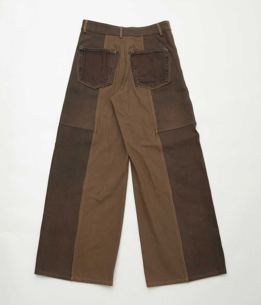 RENATA BRENHA ''CANGACO TROUSERS'' (BROWN UPCYCLED DENIM)