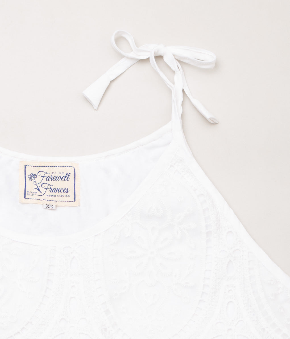FAREWELL FRANCES "PEARL TANK"(WHITE LACE)