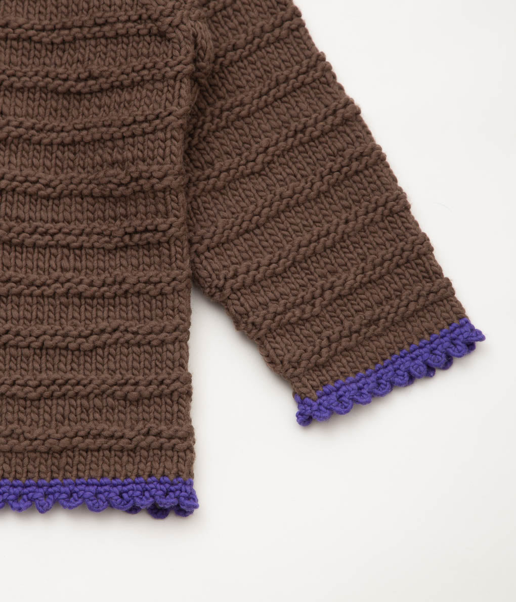 ELEPH ''RENS SWEATER HANDKNIT'' (BROWN)