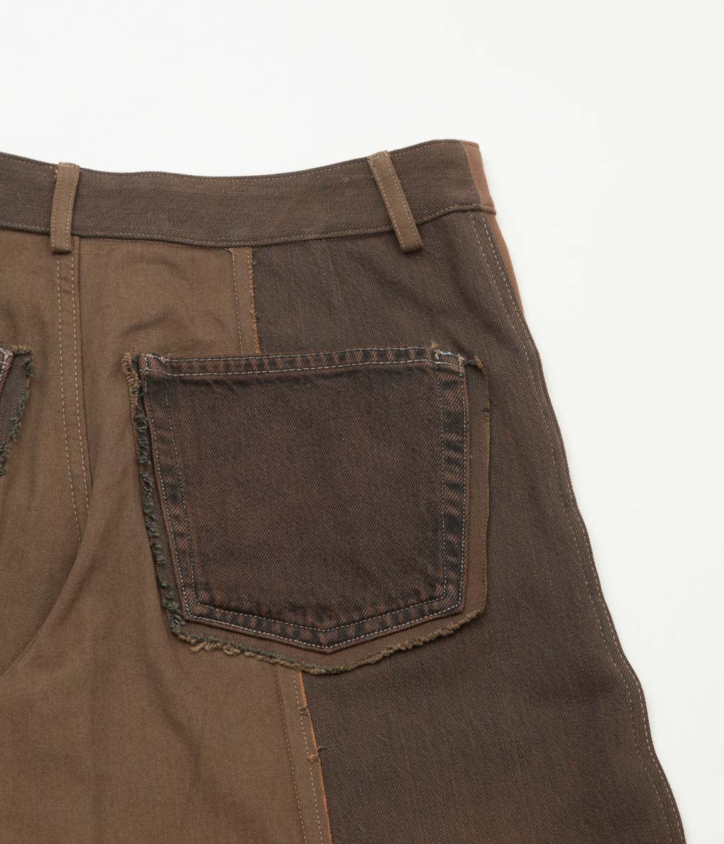 RENATA BRENHA ''CANGACO TROUSERS'' (BROWN UPCYCLED DENIM)