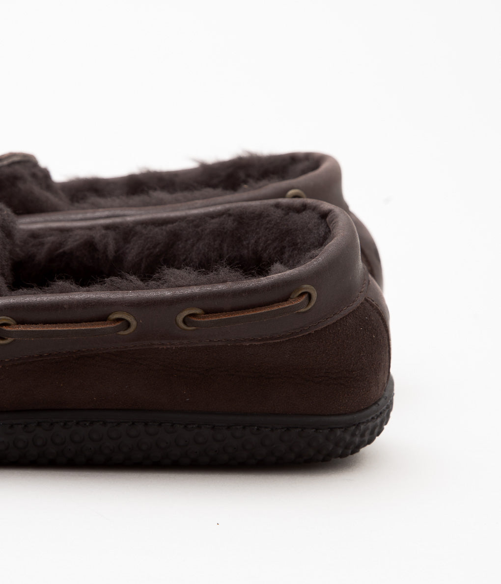 QUODDY TRAIL MOCCASIN ''HEARTH ESQ'' (CHOCOLATE BROWN)