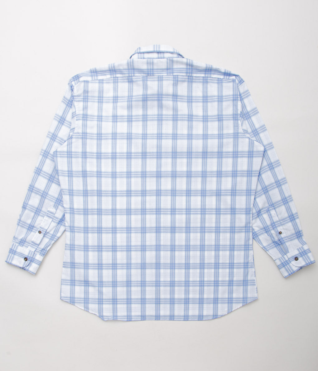 INDIVIDUALIZED SHIRTS×THE STORE BY MAIDENS "SLOB WORKERS SHIRTS"(BLUE CHECK)