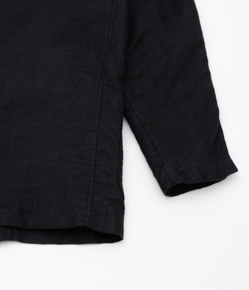 comoli 22SS リネンスタンドカラージャケット black 3（COMOLI