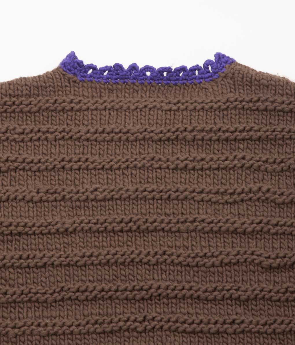 ELEPH ''RENS SWEATER HANDKNIT'' (BROWN)