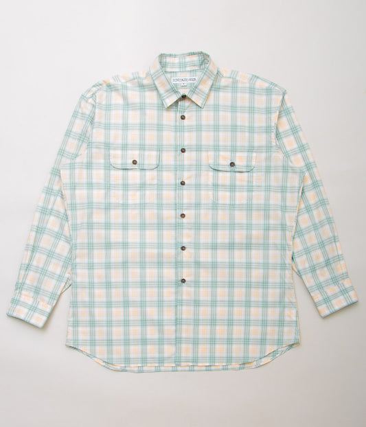 INDIVIDUALIZED SHIRTS×THE STORE BY MAIDENS "SLOB WORKERS SHIRTS"(GREEN CHECK)