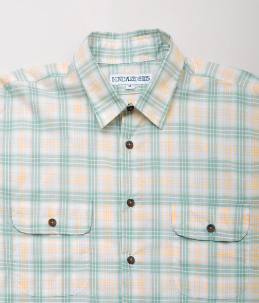 INDIVIDUALIZED SHIRTS×THE STORE BY MAIDENS "SLOB WORKERS SHIRTS"(GREEN CHECK)