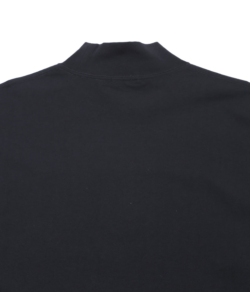 COMOLI ''Cotton jersey mock neck pullover'' (BLACK)