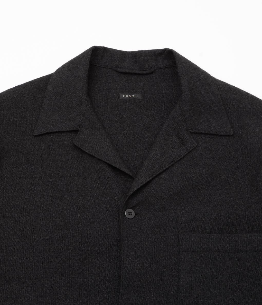 COMOLI ''Cashmere Washi Shirt Jacket'' (CHARCOAL)