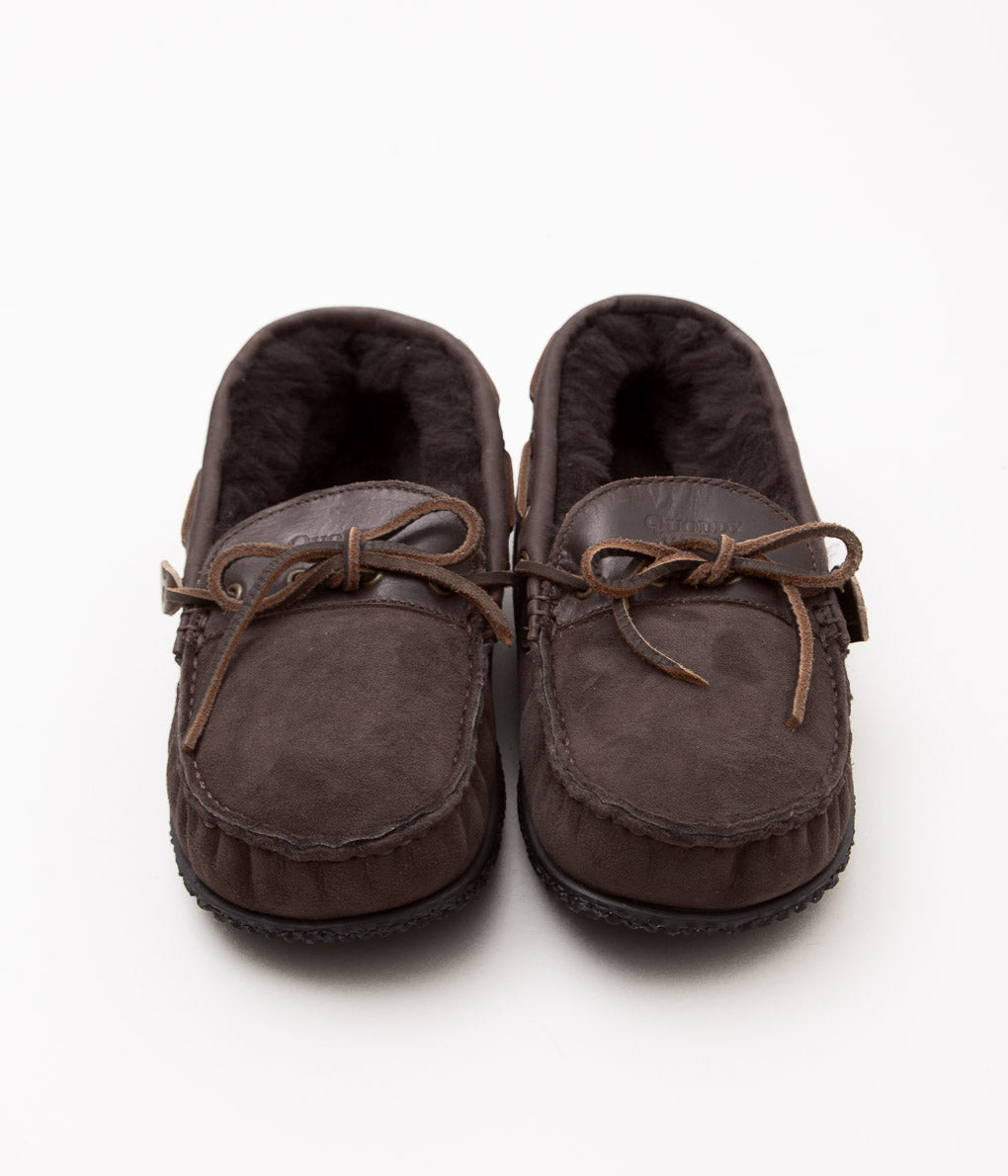 QUODDY TRAIL MOCCASIN ''HEARTH ESQ'' (CHOCOLATE BROWN)