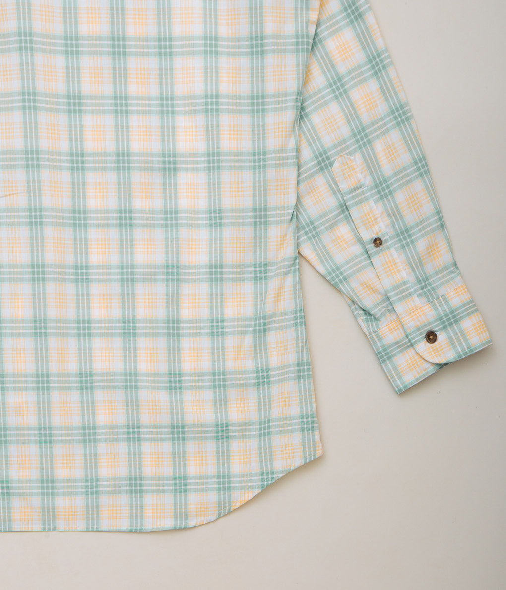 INDIVIDUALIZED SHIRTS×THE STORE BY MAIDENS "SLOB WORKERS SHIRTS"(GREEN CHECK)