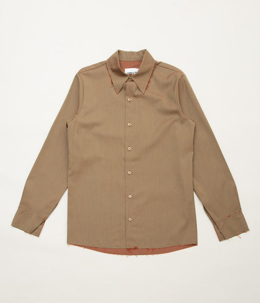 GABRIELA COLL GARMENTS ''NO.197 LORO PIANA FINE WOOL SHIRT'' (CAMEL)