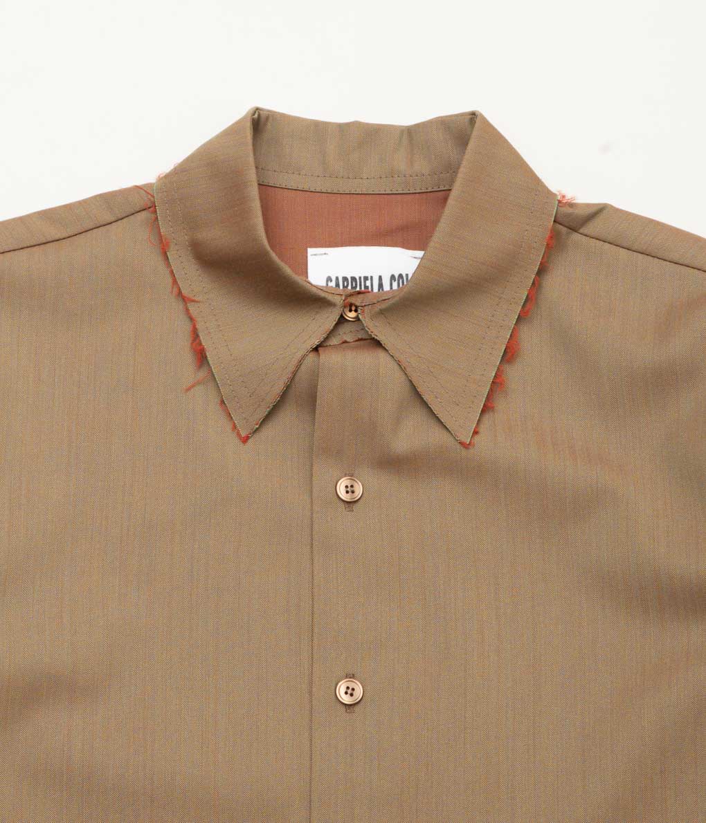 GABRIELA COLL GARMENTS ''NO.197 LORO PIANA FINE WOOL SHIRT'' (CAMEL)