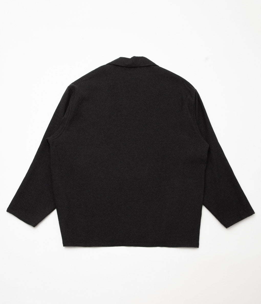 COMOLI ''Cashmere Washi Shirt Jacket'' (CHARCOAL)