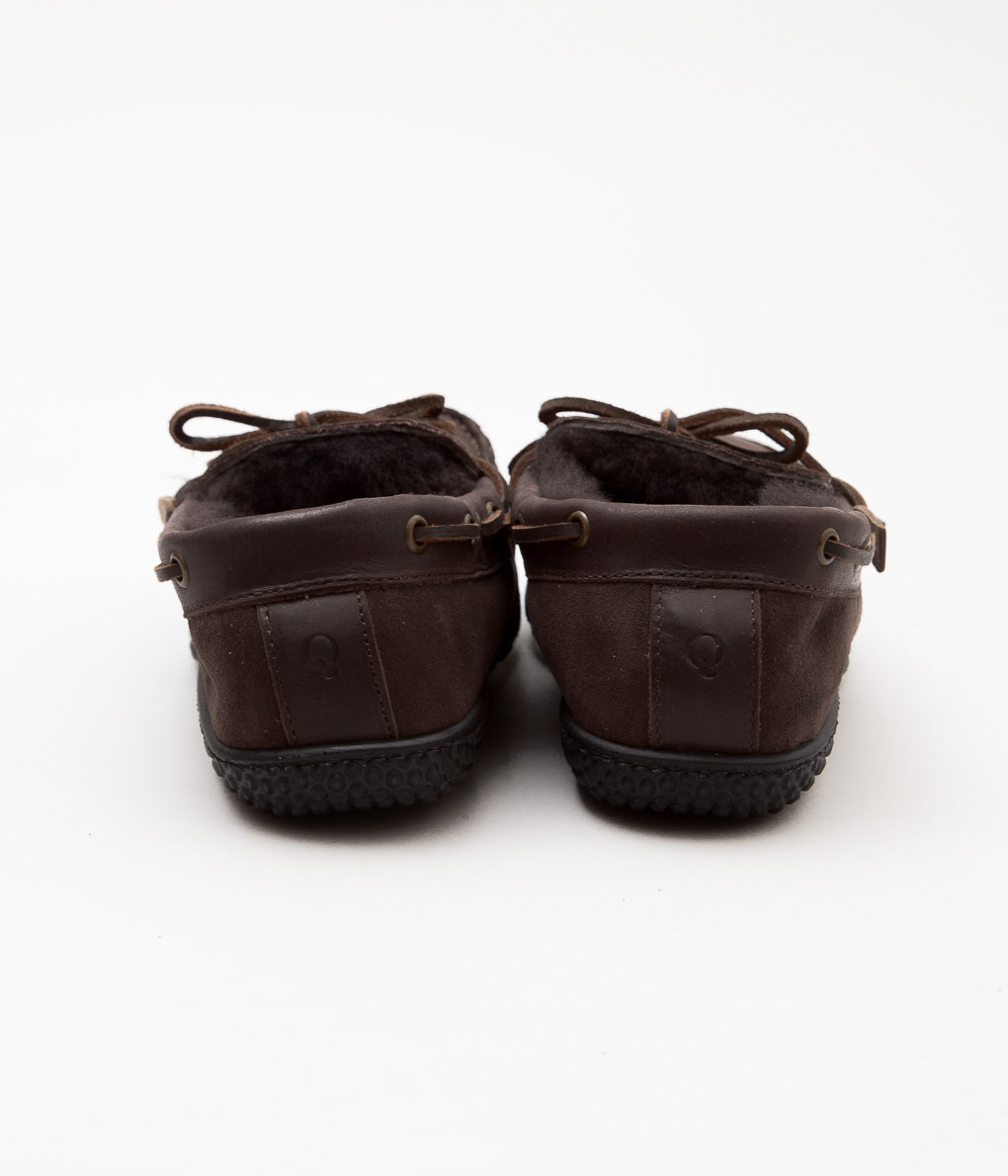 QUODDY TRAIL MOCCASIN ''HEARTH ESQ'' (CHOCOLATE BROWN)